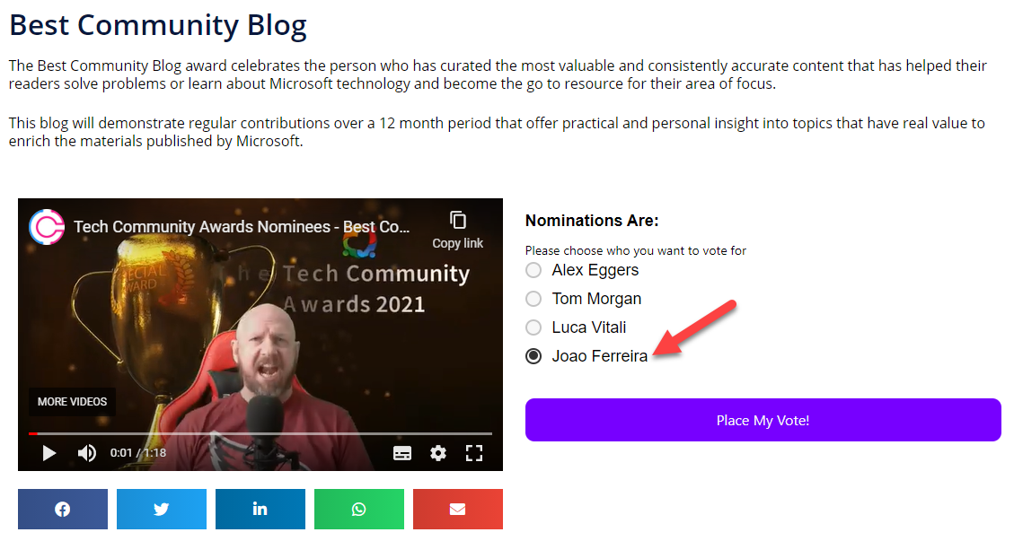 Best Community Awards blog